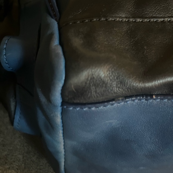 Coach Leather Backpack/Daypack. Midnight/Cobalt Blue. Style# 71508 - Picture 13 of 15